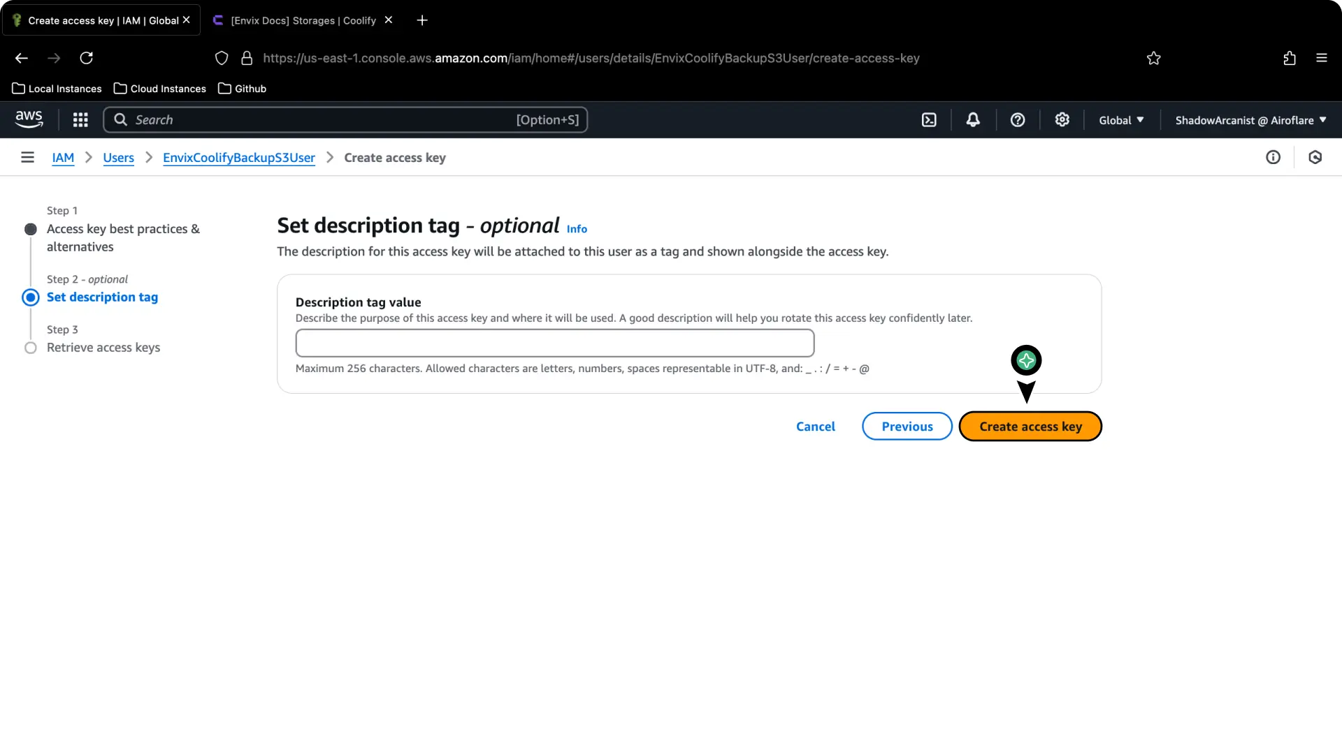 Screenshot of Aws