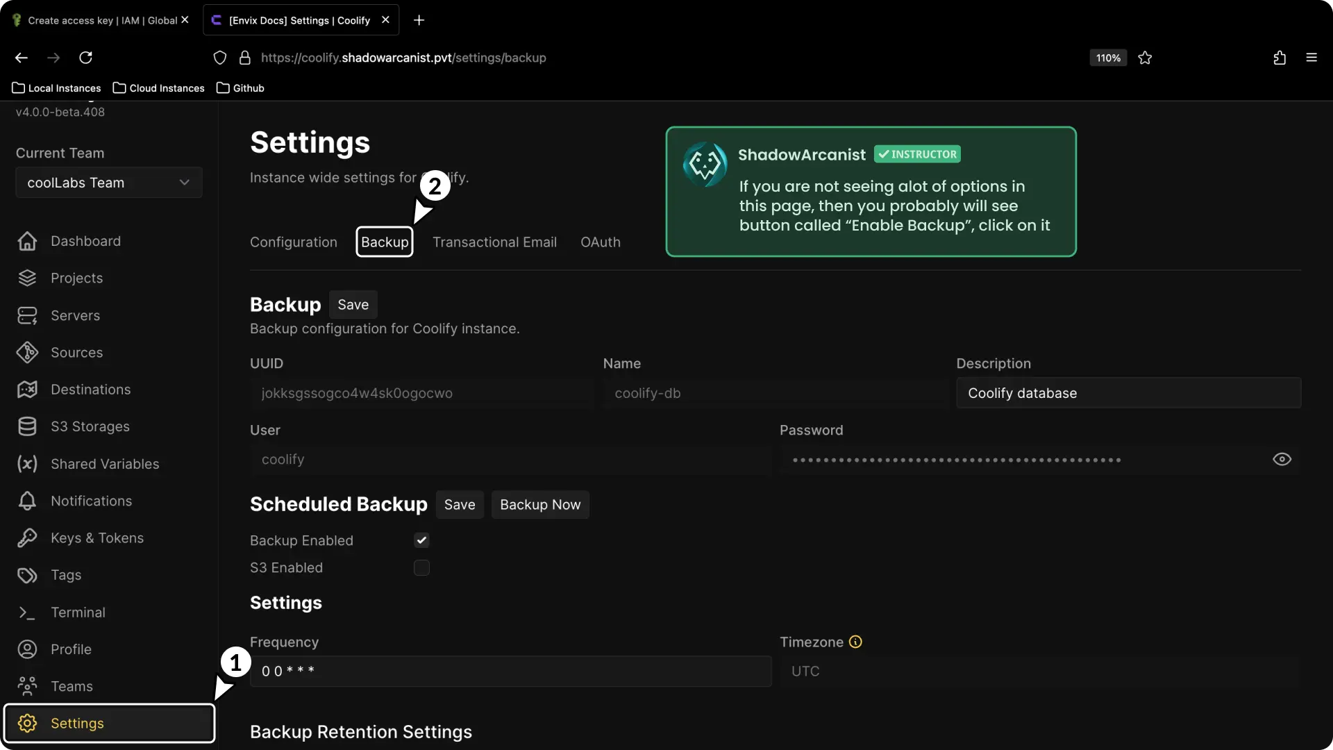 Screenshot of Aws