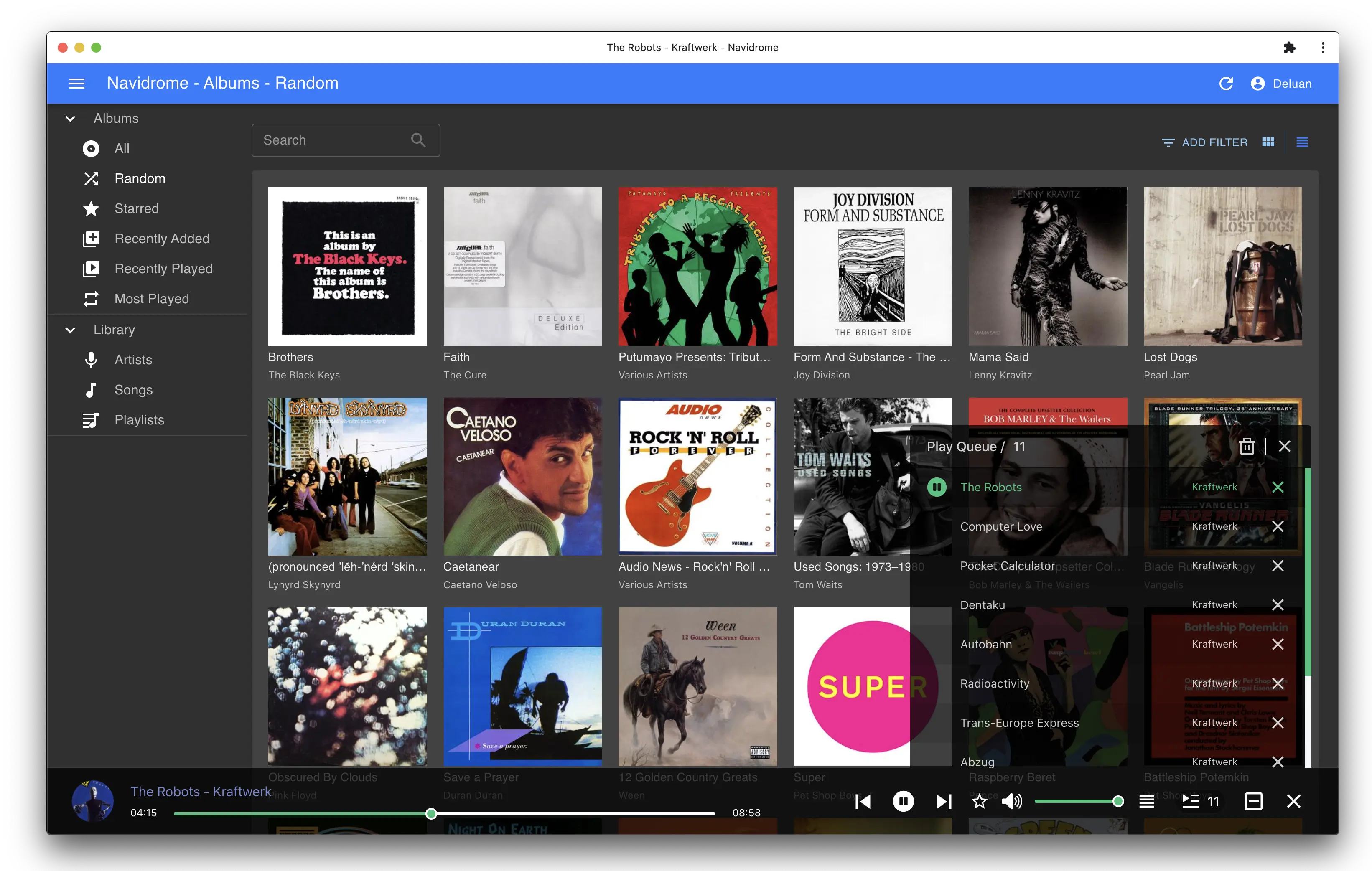 Navidrome interface screenshot