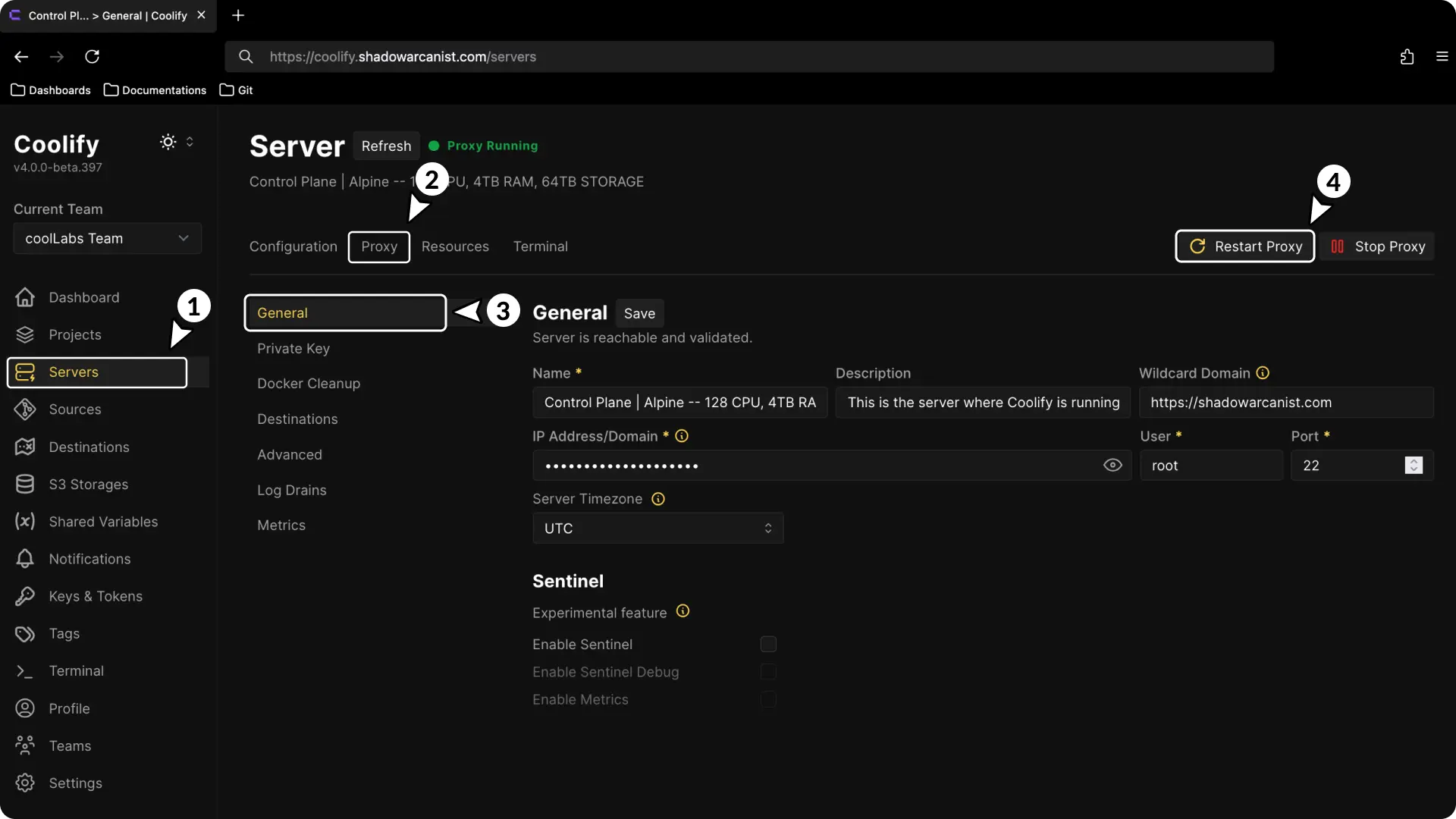 Screenshot showing Lets Encrypt Not Working