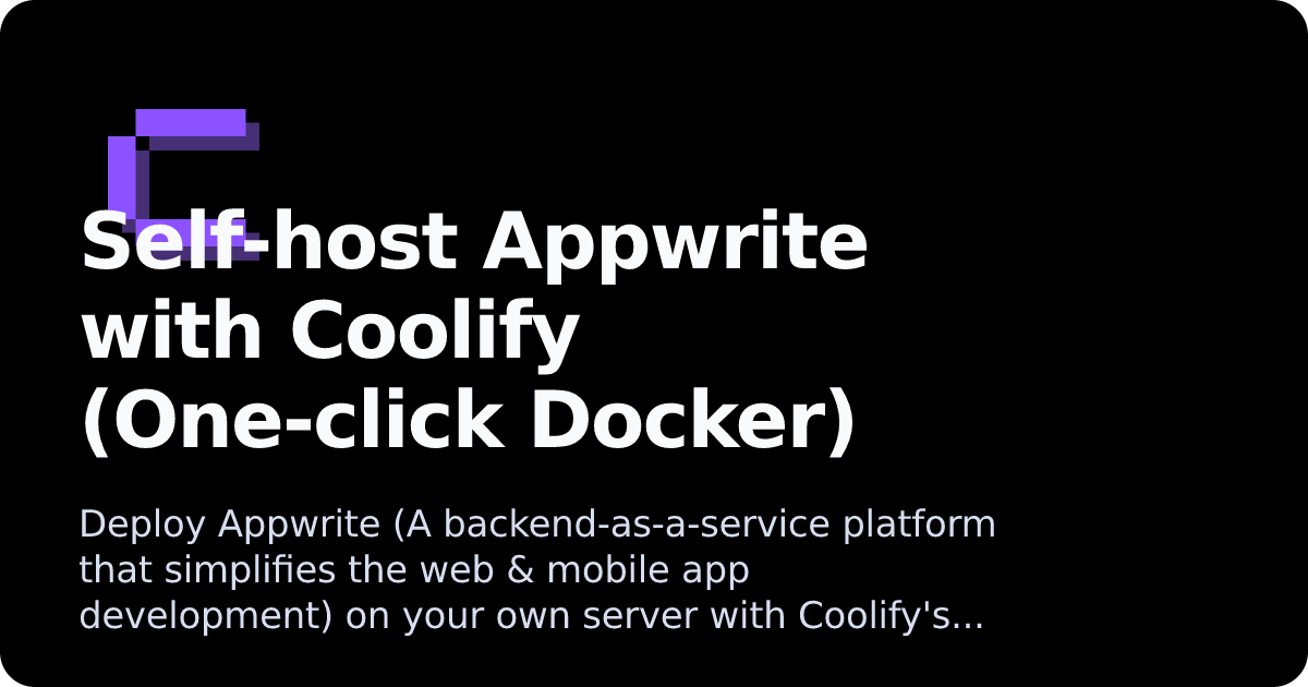 Appwrite | Coolify Docs