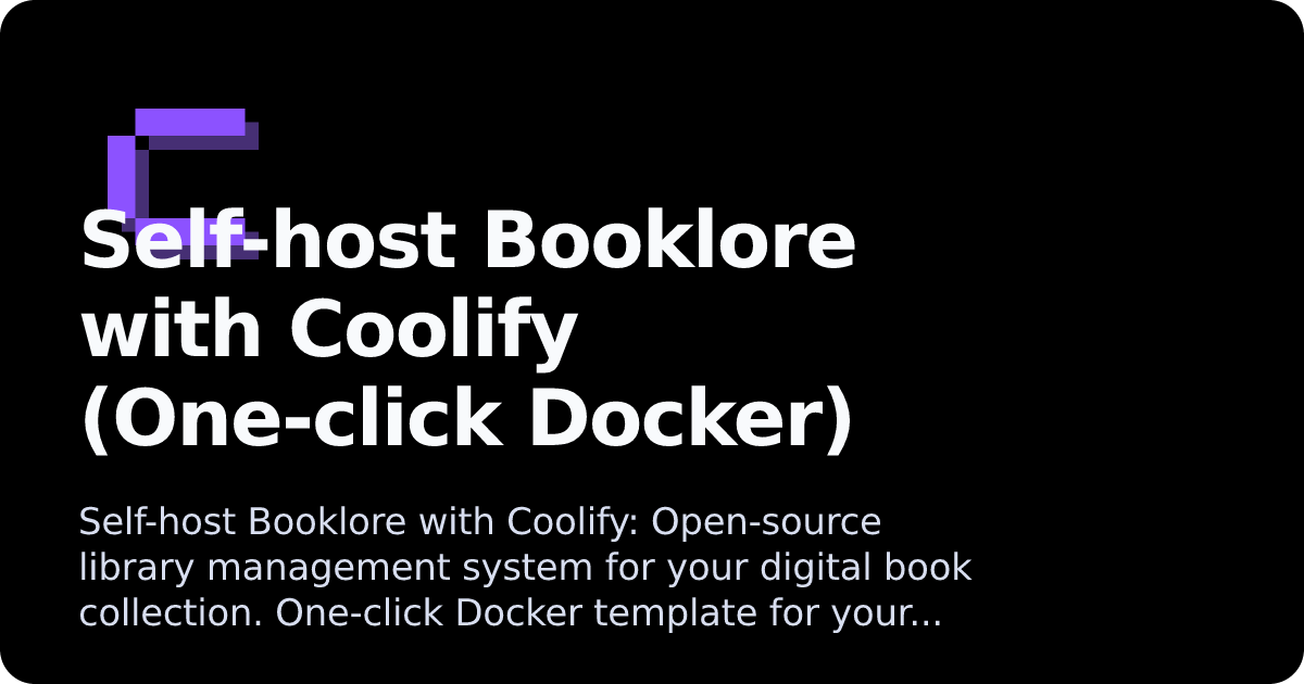 Booklore | Coolify Docs