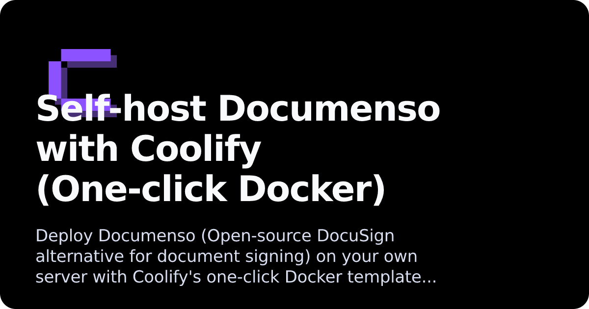 Documenso | Coolify Docs