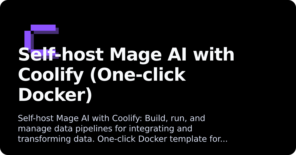 Mage AI | Coolify Docs