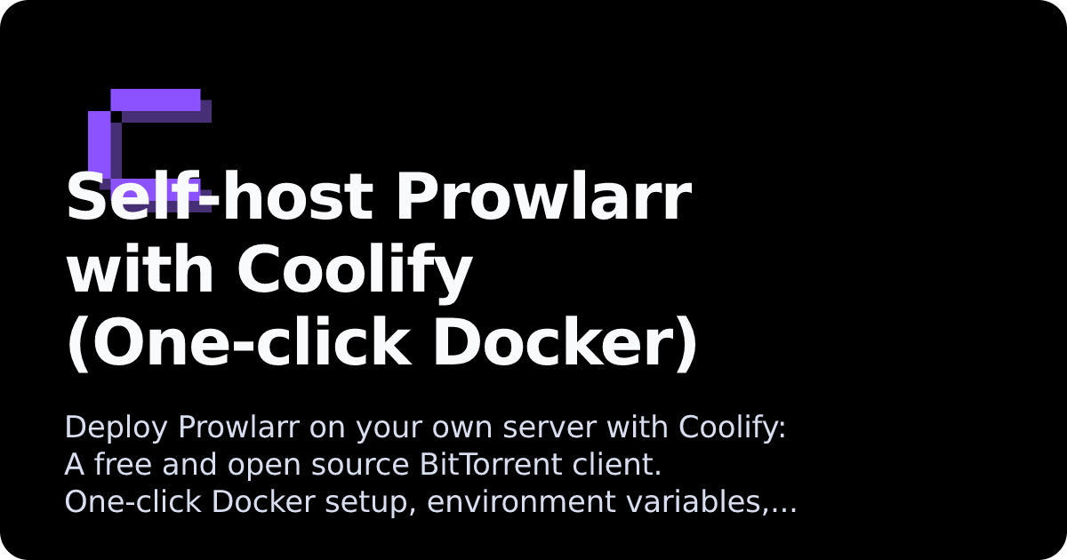 Prowlarr | Coolify Docs