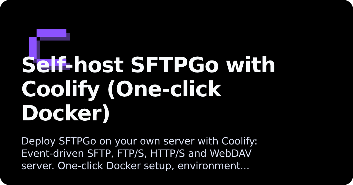 SFTPGo | Coolify Docs